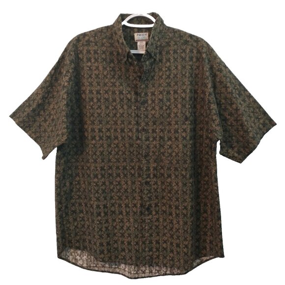 Pacific Scene Men's Vintage Shirt Cotton Baroque Design Button Up   - Large - Picture 1 of 8